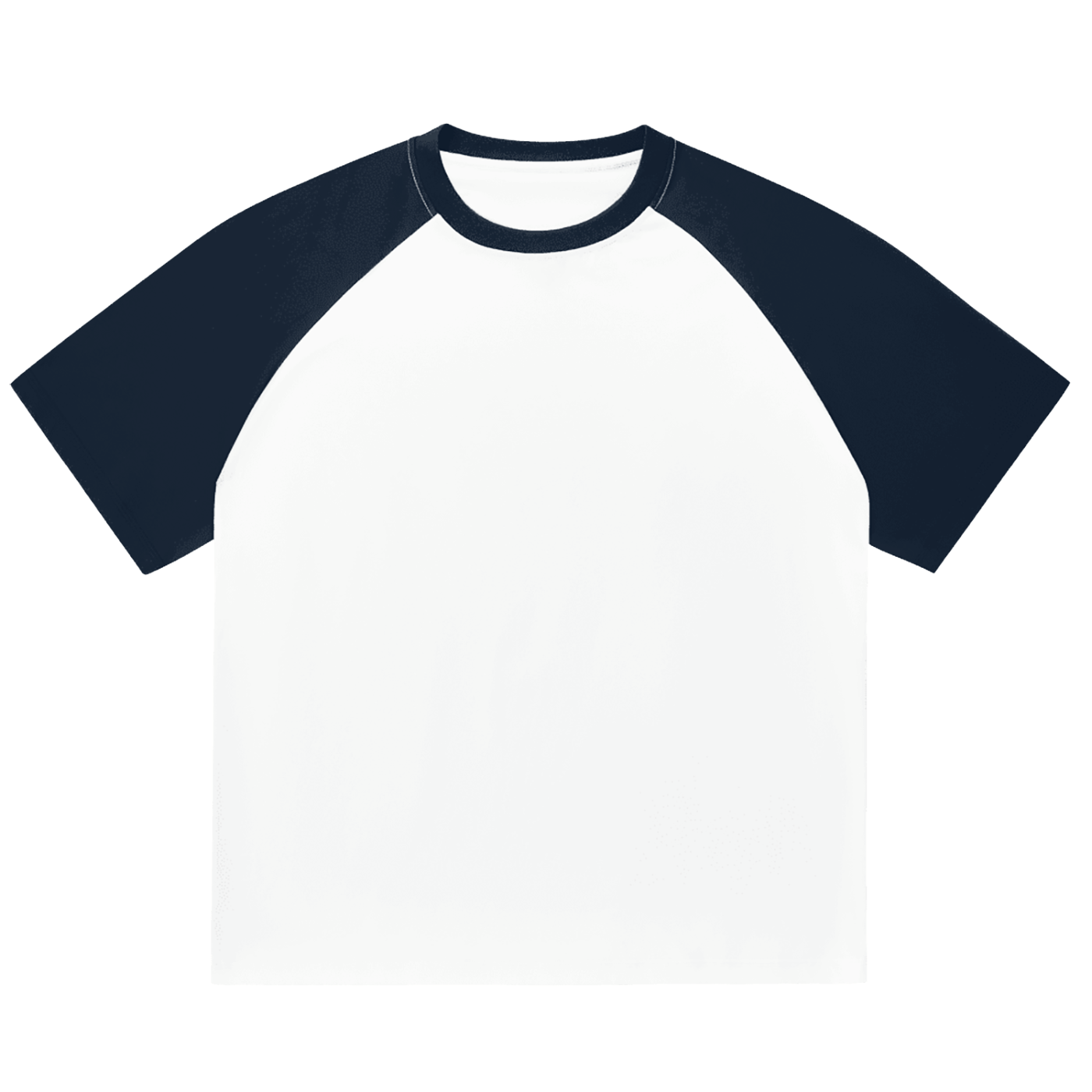 Color-Blocked Raglan Sleeve T-Shirt WHITE/BLACK