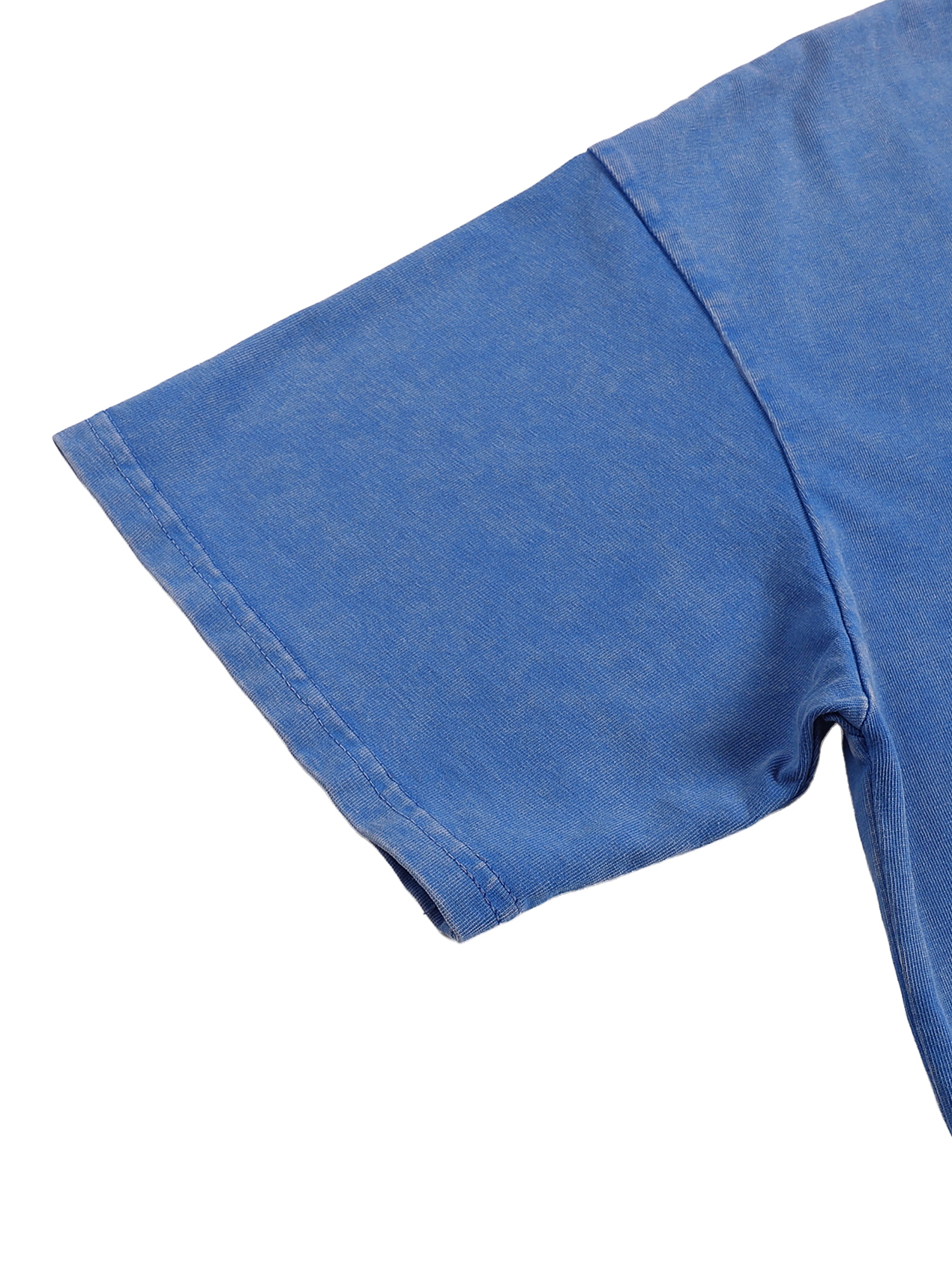 Snow Washed Oversized Cotton T-Shirt 250 GSM blue