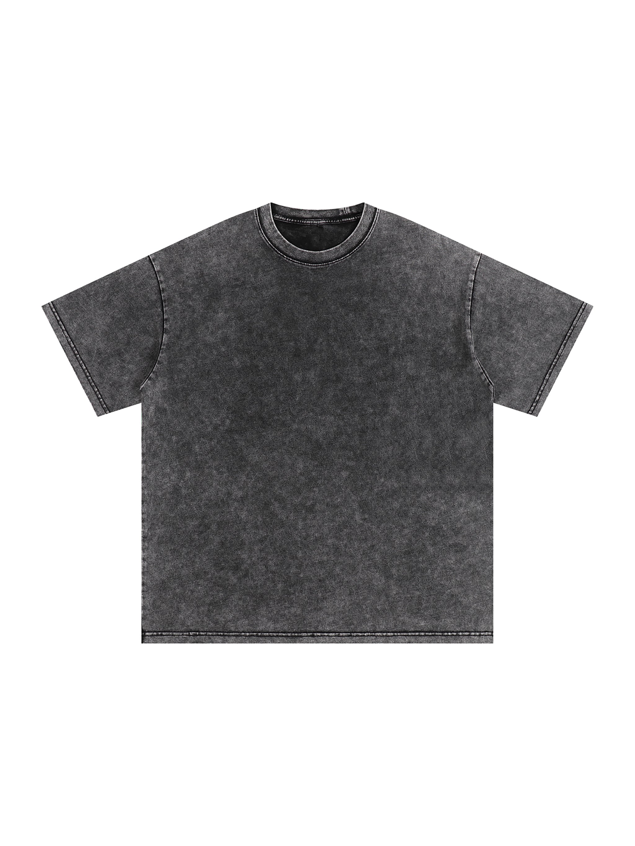 Snow Washed Oversized Cotton T-Shirt 250 GSM BLACK