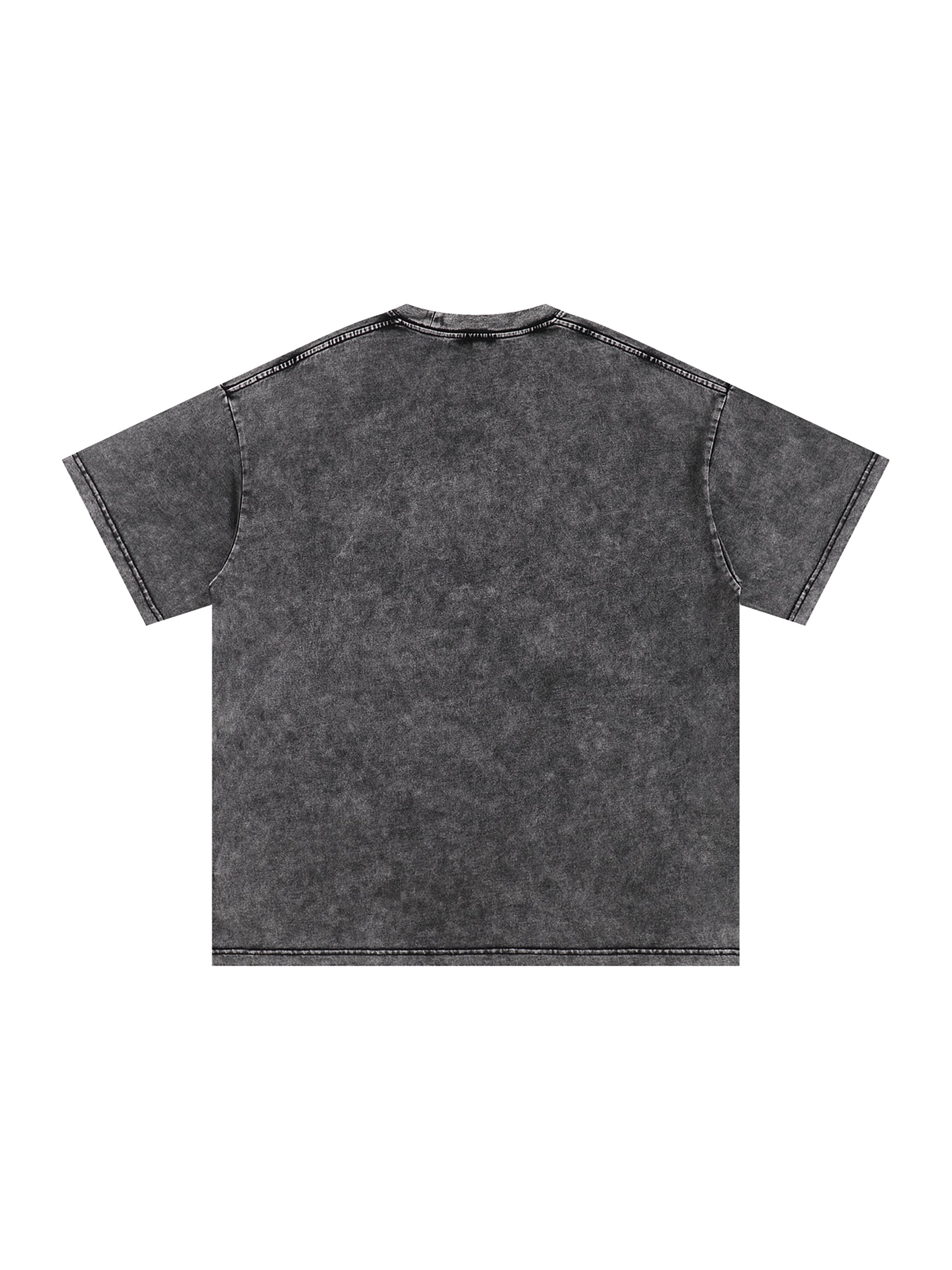 Snow Washed Oversized Cotton T-Shirt 250 GSM blue