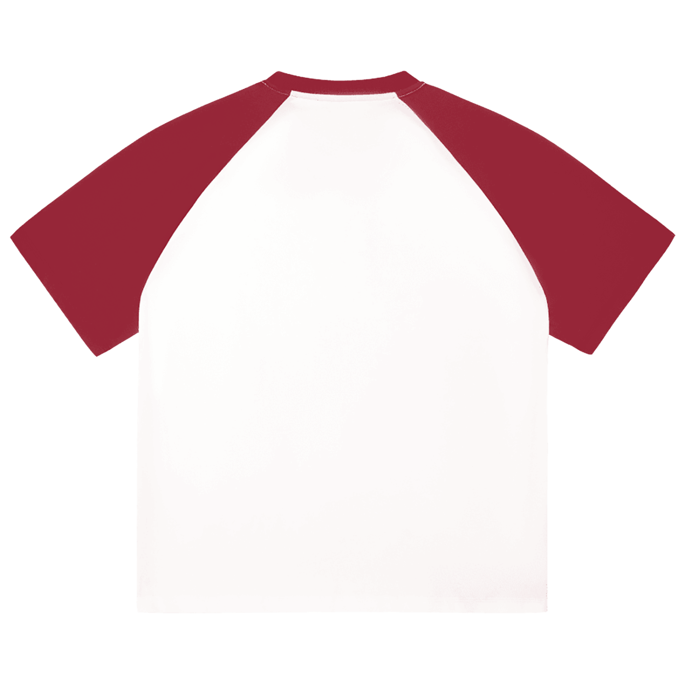 Color-Blocked Raglan Sleeve T-Shirt RED/WHITE